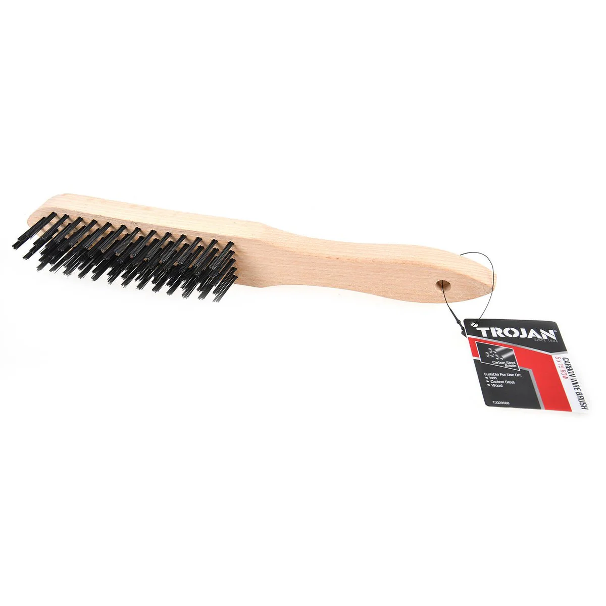 Trojan Carbon Steel Wire Brush - 5 x 15 Rows - Deburring & Rust Removal - Image 2
