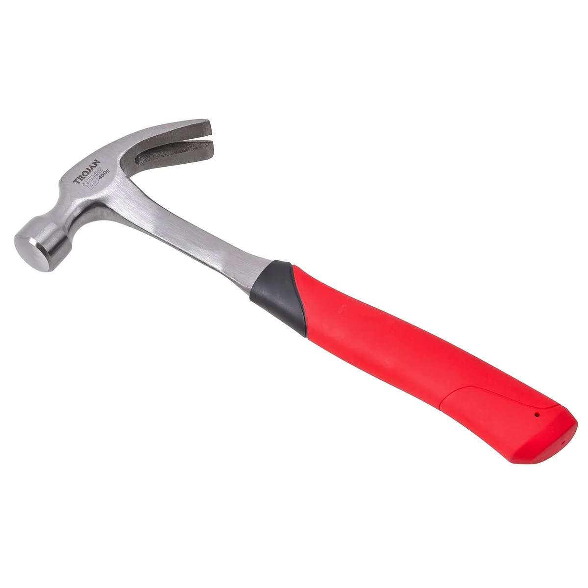 Trojan Steel Claw Hammer 16oz 450g - Red and Black - Lifetime Warranty - Image 3