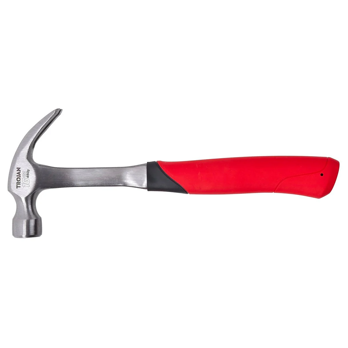 Trojan Steel Claw Hammer 16oz 450g - Red and Black - Lifetime Warranty - Image 4