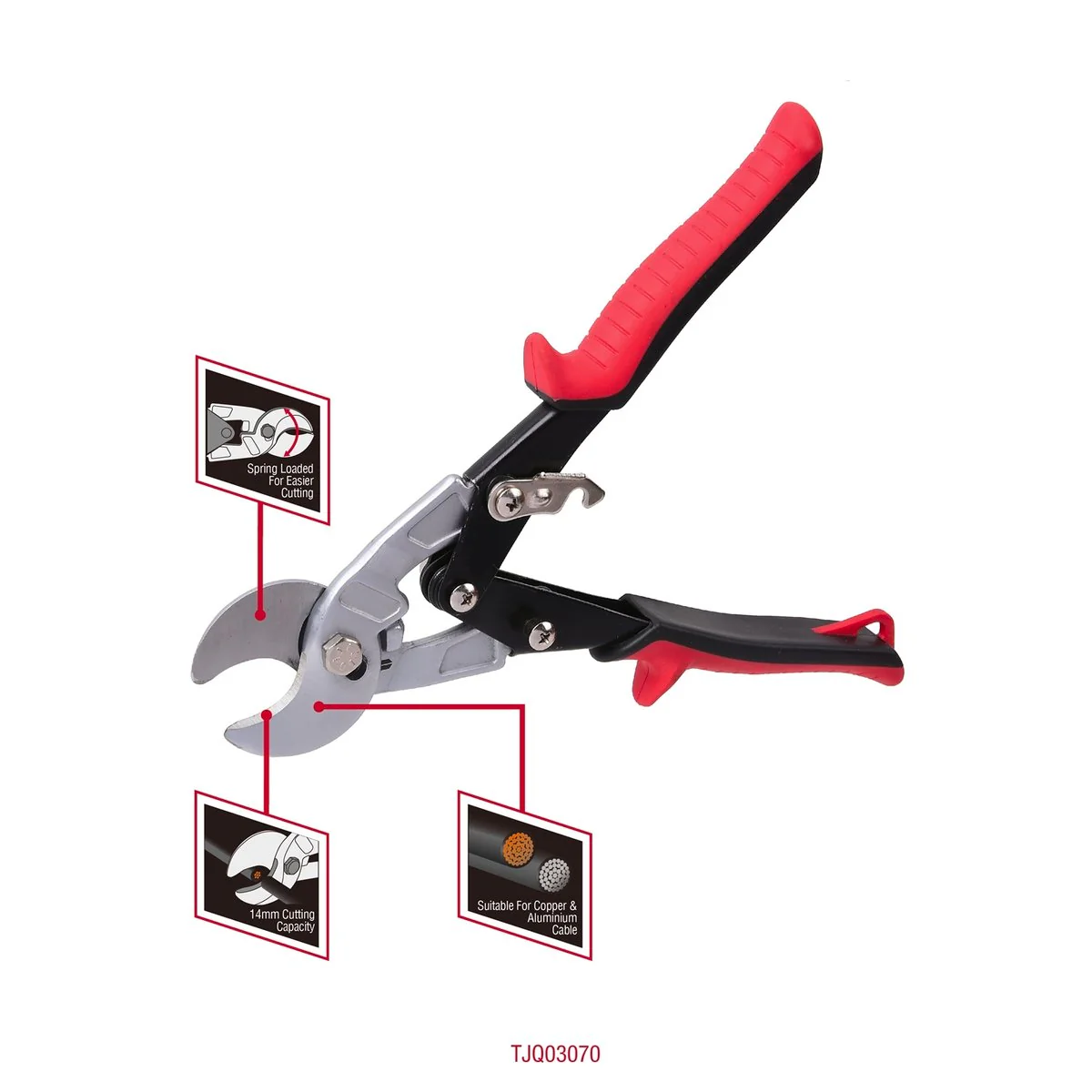 Trojan Heavy Duty Cable Cutter - 14mm - Aluminium & Copper - Ergonomic Grip - Image 2