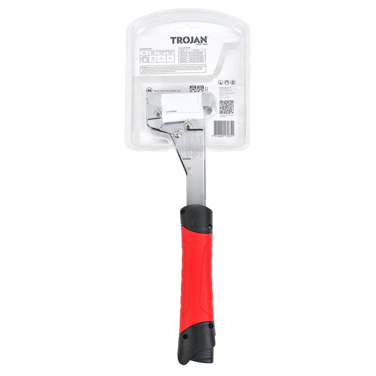 Trojan Heavy Duty Hammer Tacker - 1.15kg - Durable Steel Construction - Image 5