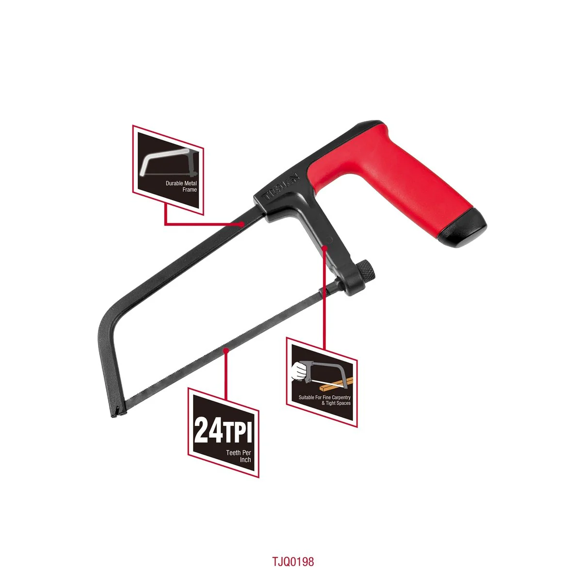 Trojan Junior Hack Saw - 150mm - Metal Frame - Comfortable Grip - Image 2