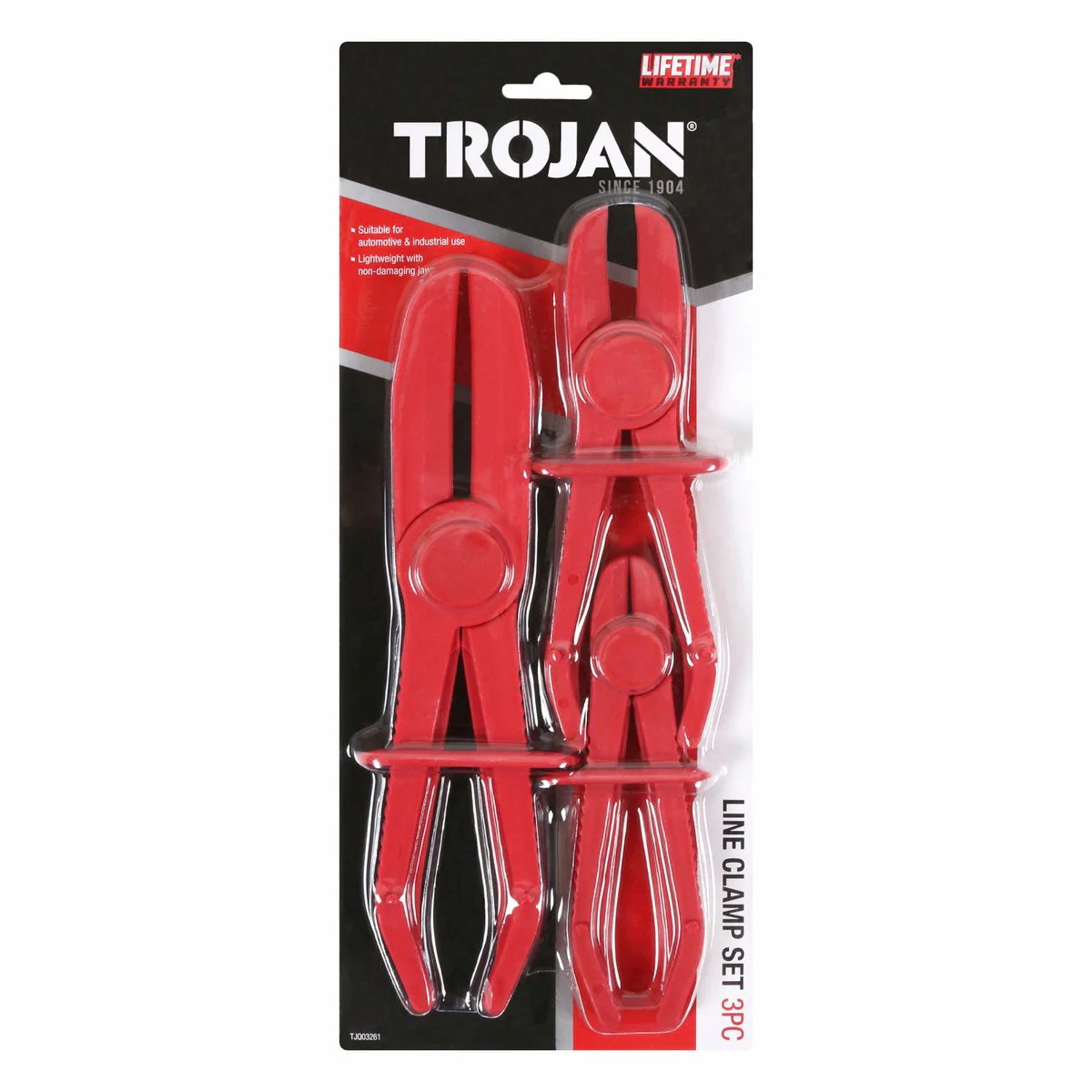 Trojan Line Clamp Set - 3 Piece - Non-Damaging Jaws - Automotive Use - Image 3