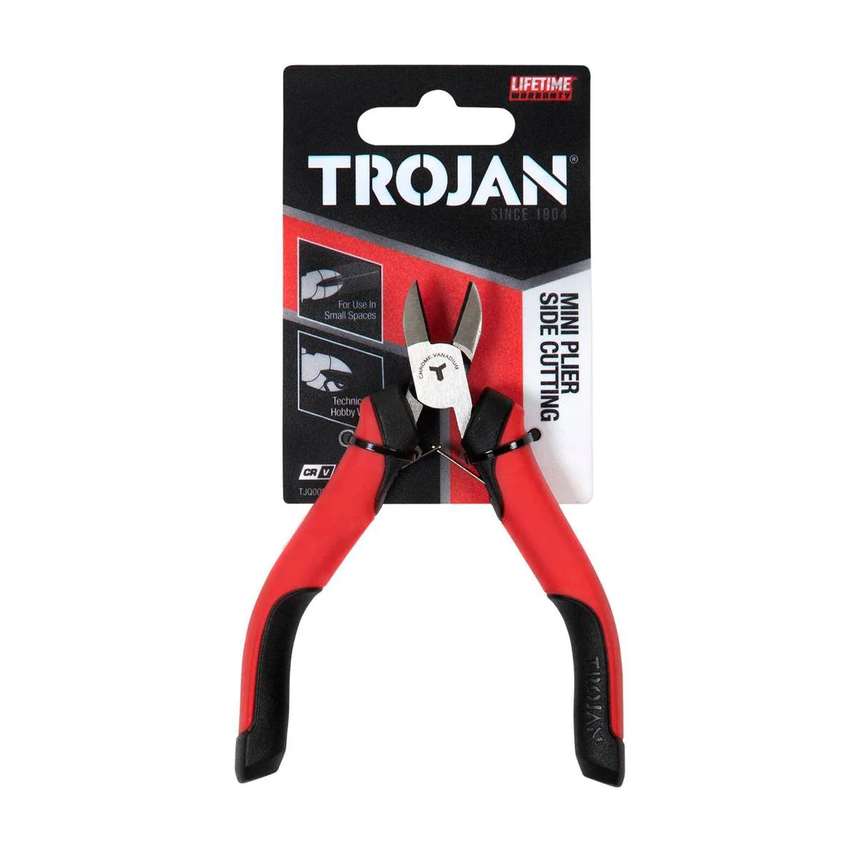 Trojan Mini Side Cutting Plier - 56mm x 115mm - Red and Black