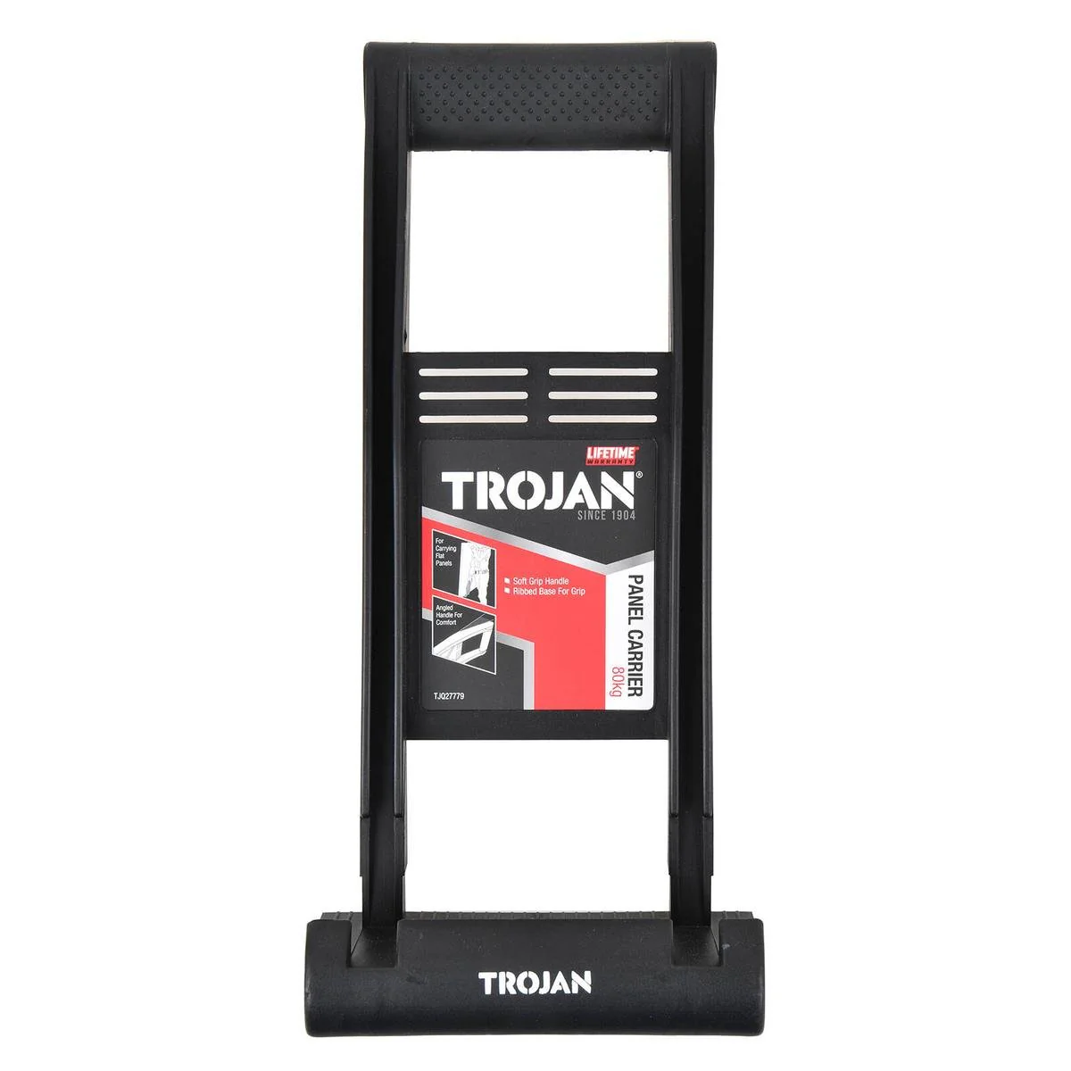 Trojan Panel Carrier - 80Kg Capacity - Angled Handle - Ribbed Base - 164mm x 355mm x 70mm