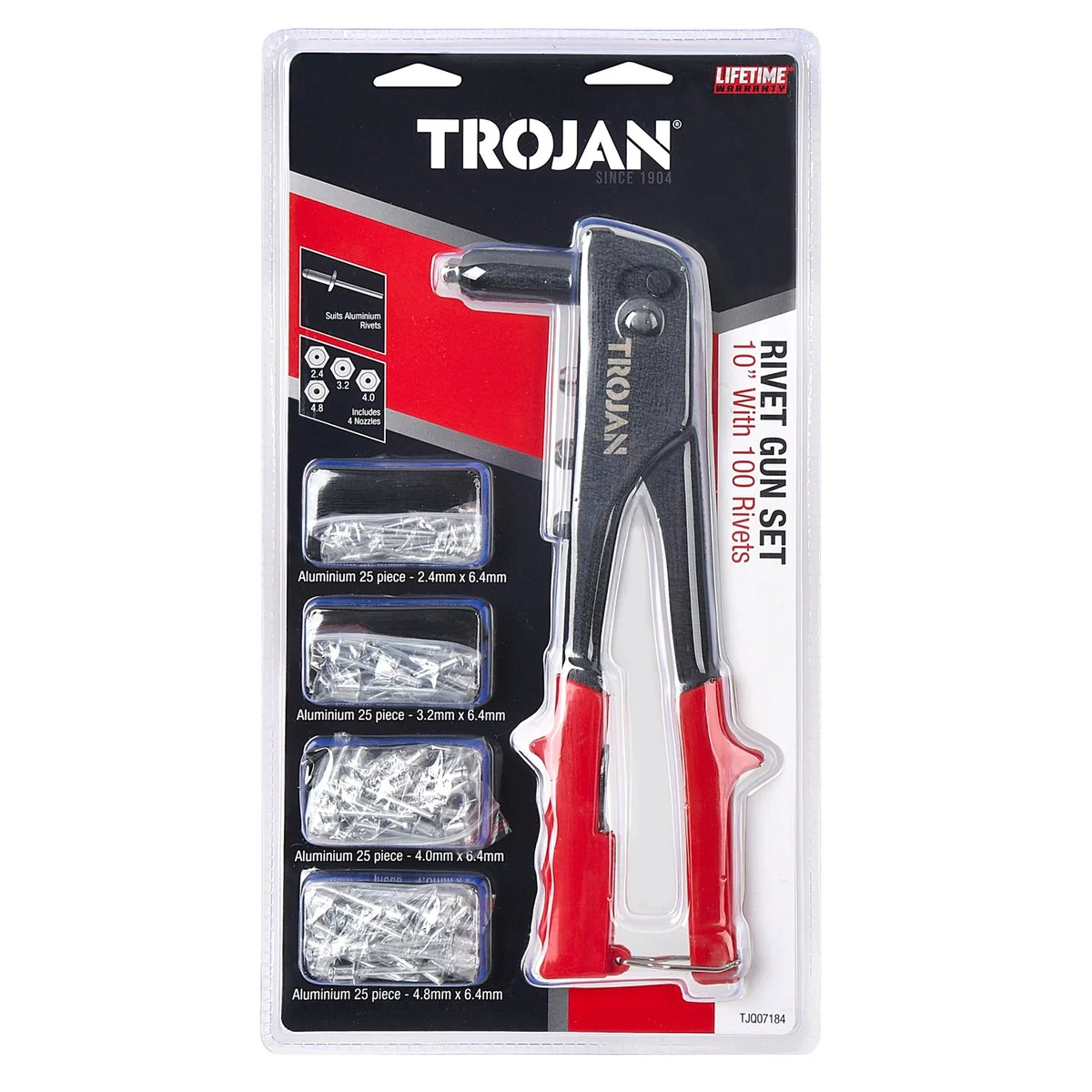 Trojan Rivet Gun - 10 Inch - Aluminium - Includes 100 Rivets - Image 4
