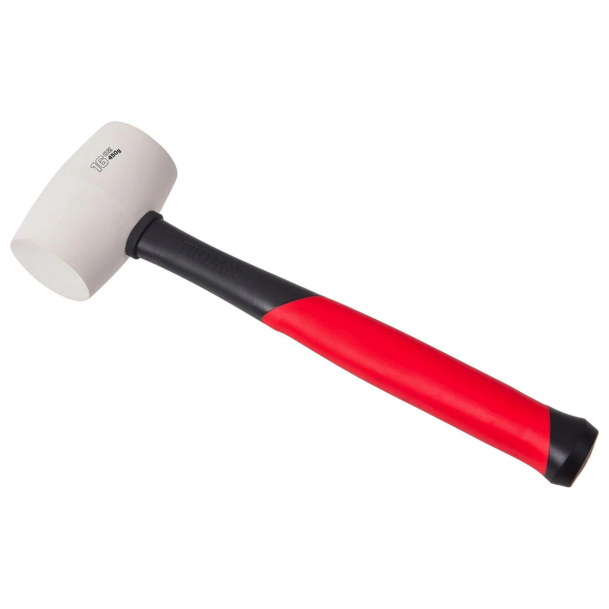 Trojan 16oz 450g Fibreglass Rubber Mallet - White - Durable Tool - Image 3