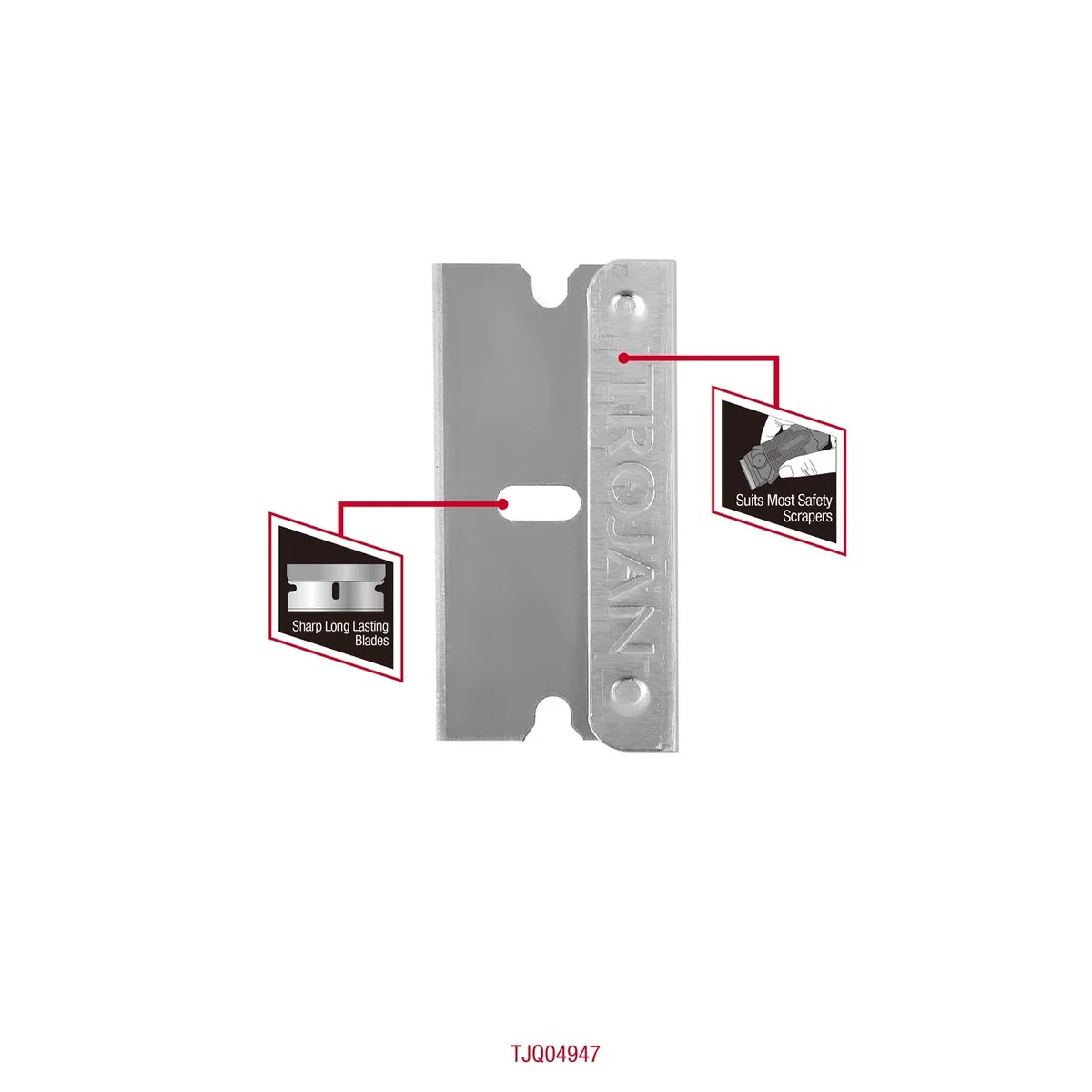 Trojan Scraper Blades - 10 Pack - Sharp Long Lasting - Safety Use - Image 2