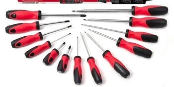 Trojan 13 Piece Screwdriver Set - Chrome Vanadium Steel - 230mm x 50mm x 465mm - Image 2