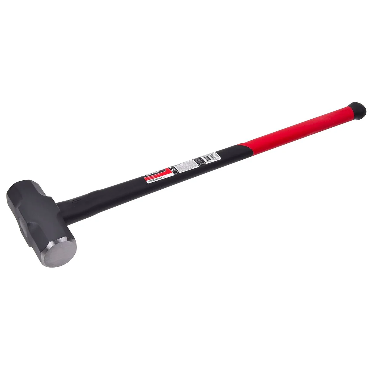 Trojan 10lb Fibreglass Sledge Hammer - Carbon Steel Head - Red and Black - Image 2
