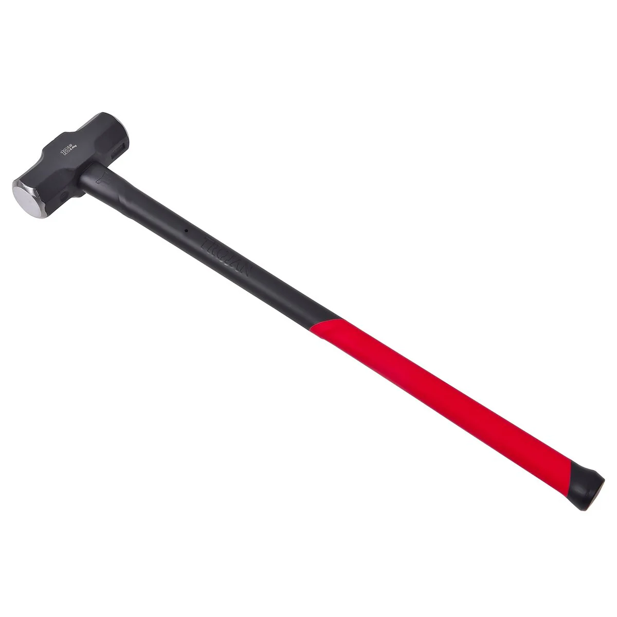 Trojan 12lb Fibreglass Sledge Hammer - 6.72kg - Red and Black - Image 3