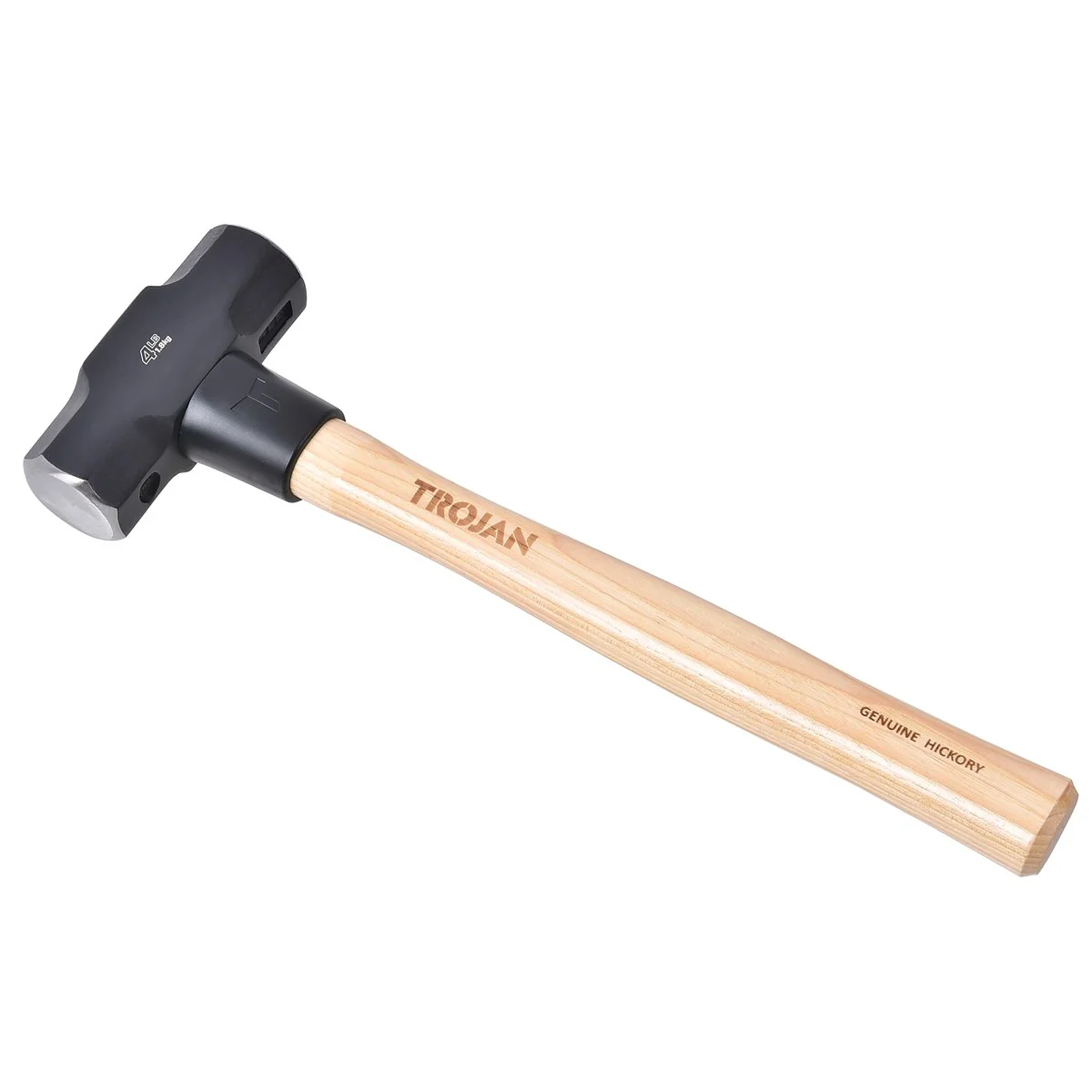 Trojan 4lb Timber Sledge Hammer - 2.25kg - Hickory Handle - Durable Steel - Image 3