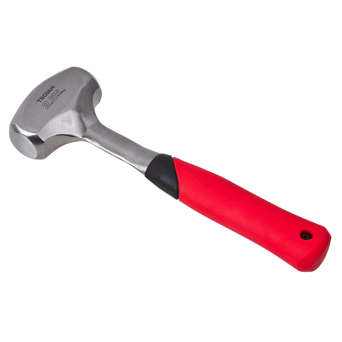 Trojan 1kg Steel Club Hammer - Induction Hardened - Red and Black - Image 3