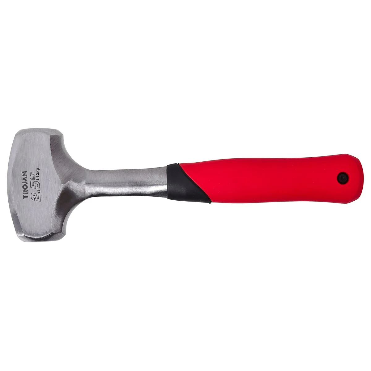 Trojan 1kg Steel Club Hammer - Induction Hardened - Red and Black - Image 4