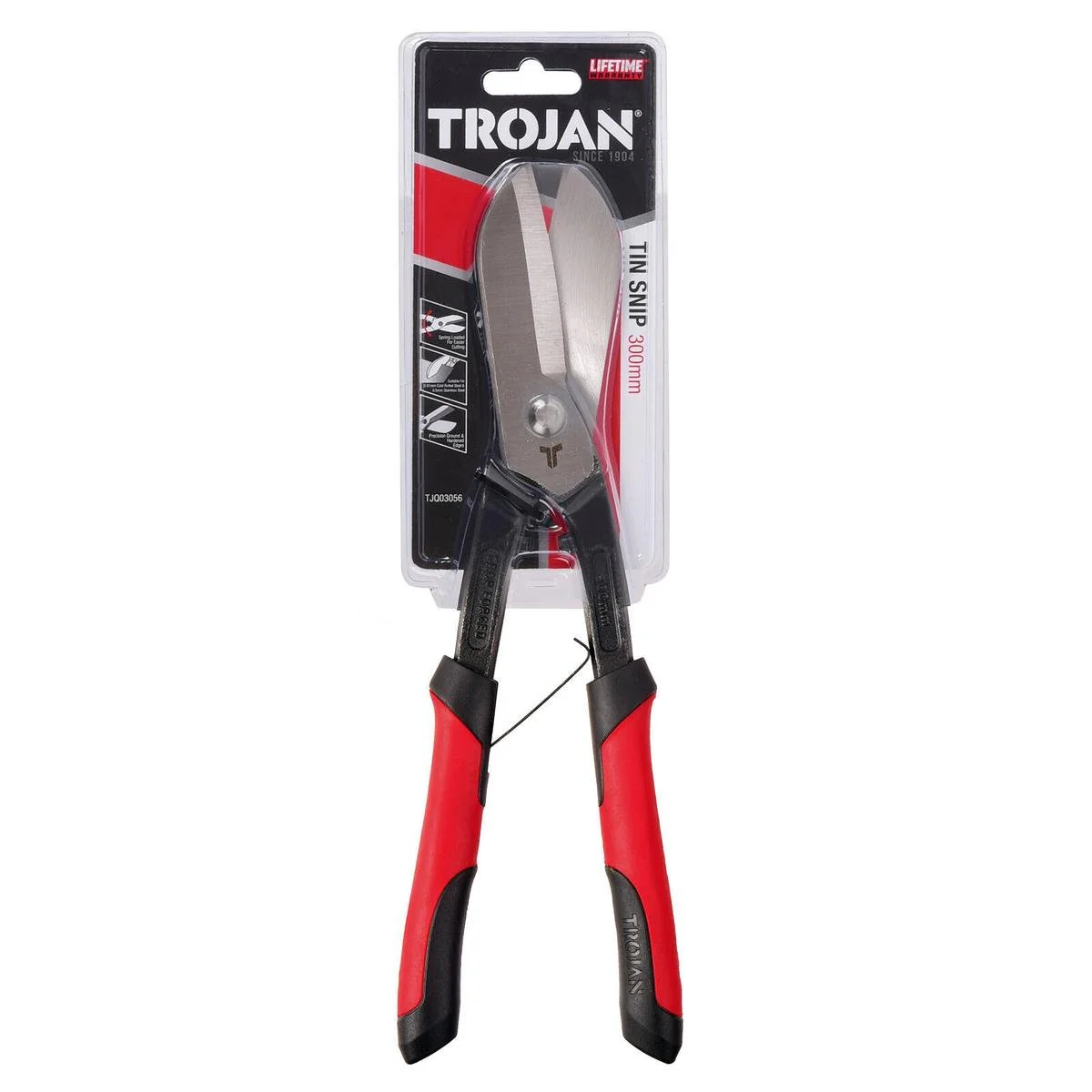 Trojan Tin Snips - 300mm - Steel - Spring Loaded Jaws