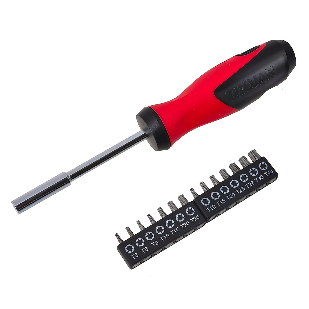 Trojan 15 Piece Torx Screwdriver Bit Set - 120mm x 40mm x 290mm - Red Black - Image 3