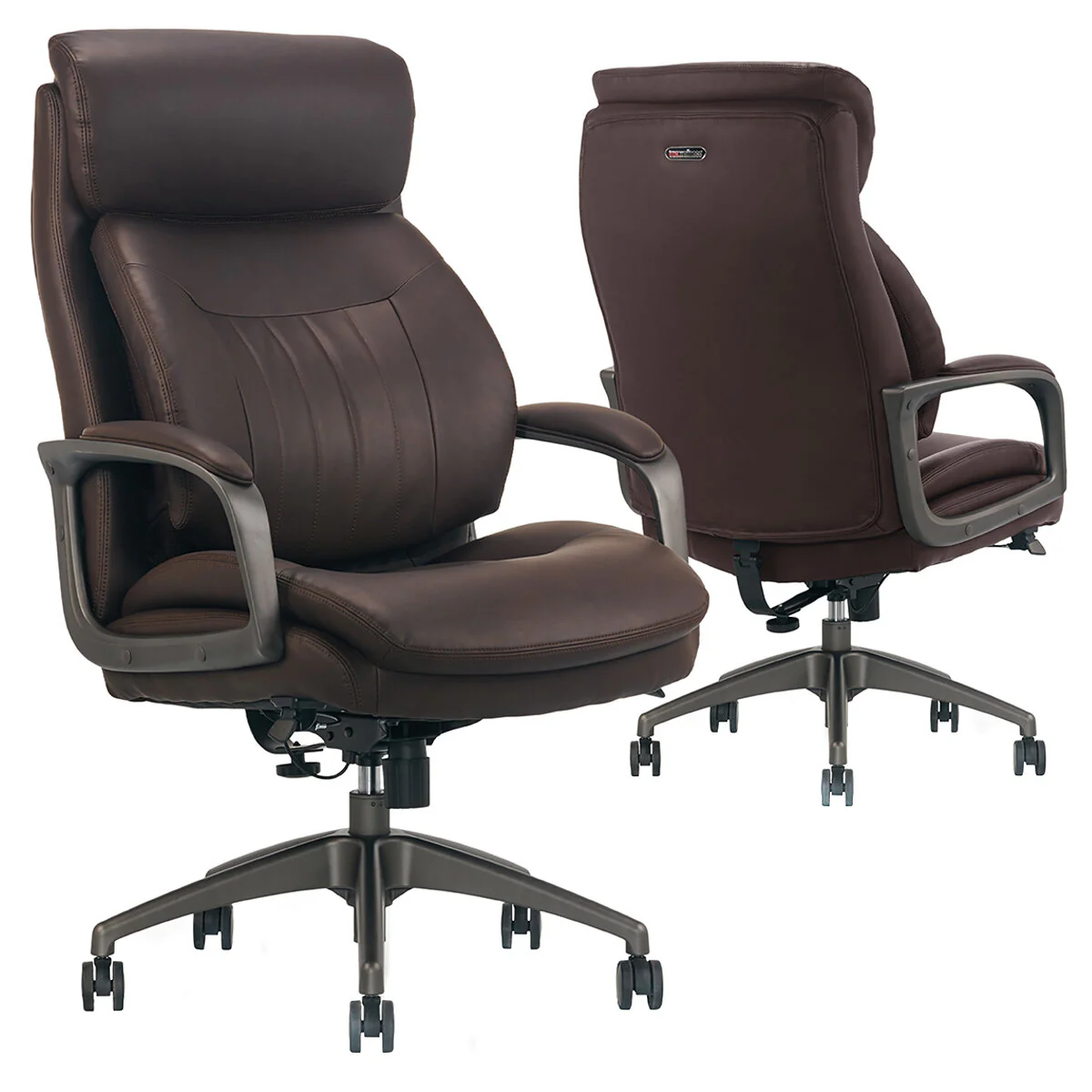 True Wellness Executive Office Chair Magic Back Technology Brown 51904-BRN 158kg Capacity - Image 3