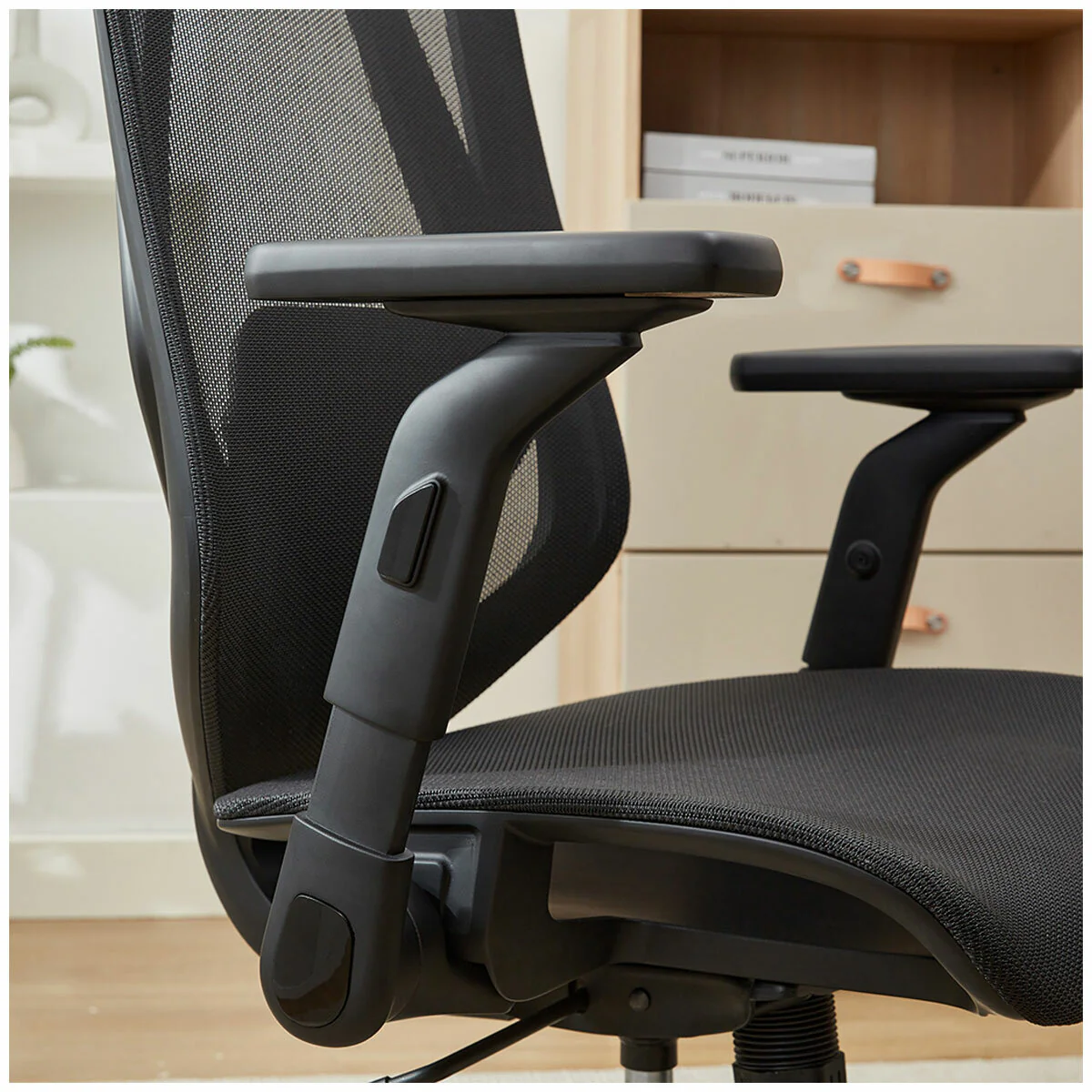 TrueWellness All Mesh Mid-Back Chair 52913-BLK Black Breathable Mesh - Image 5