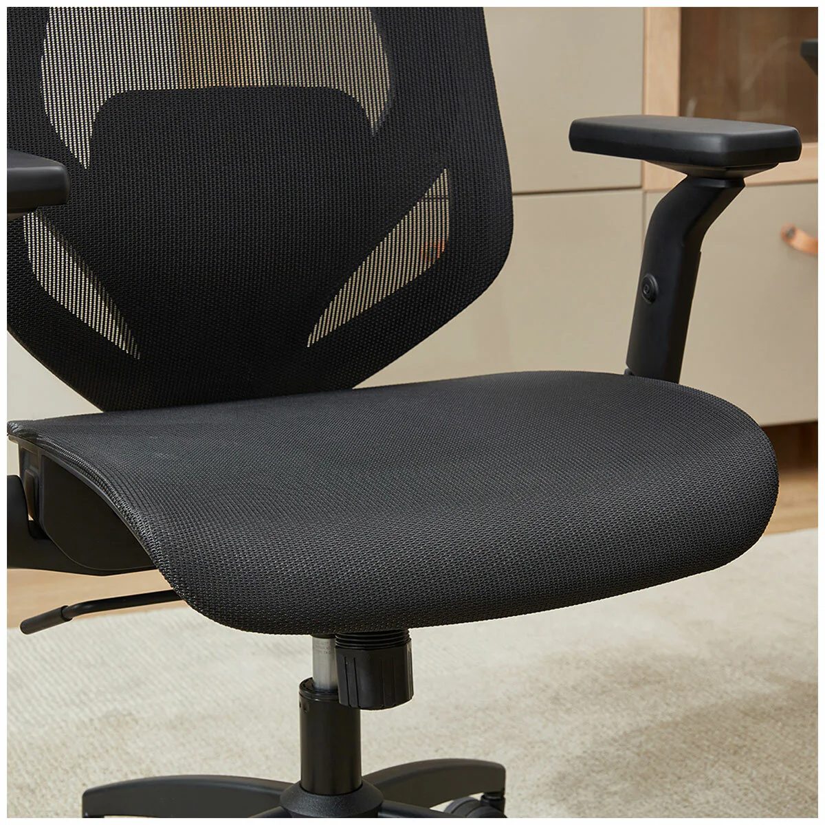 TrueWellness All Mesh Mid-Back Chair 52913-BLK Black Breathable Mesh - Image 7