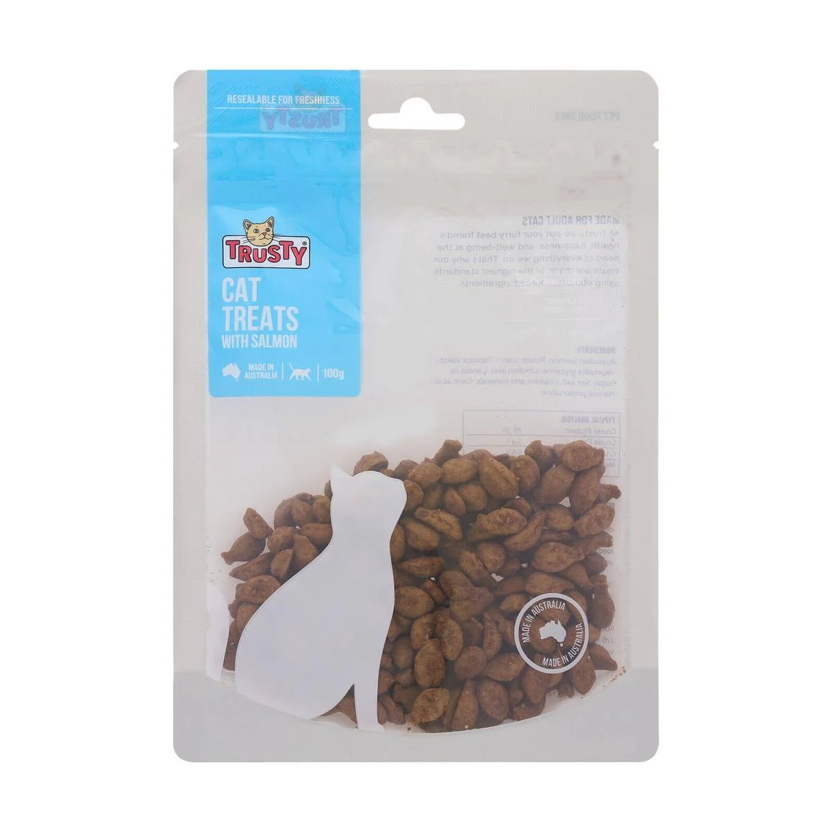 Trusty Cat Treats with Salmon - 100g - High Protein - Grain Free - Adult