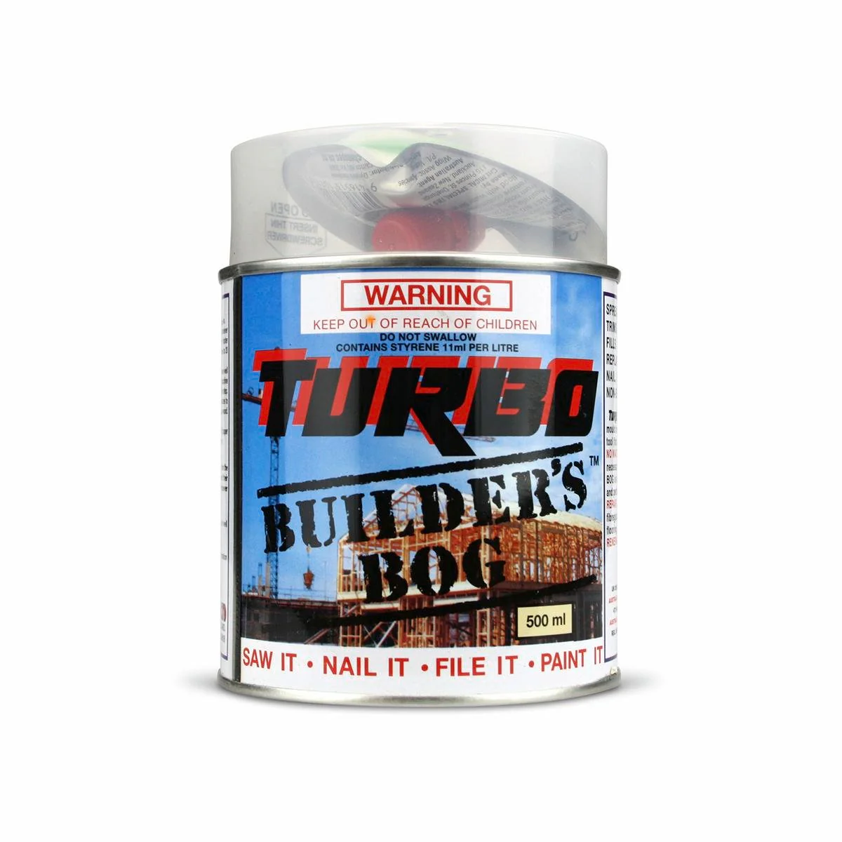 Turbo Builder's Bog 500ml Timber Repair Filler - Beige - Quick Set - Paintable