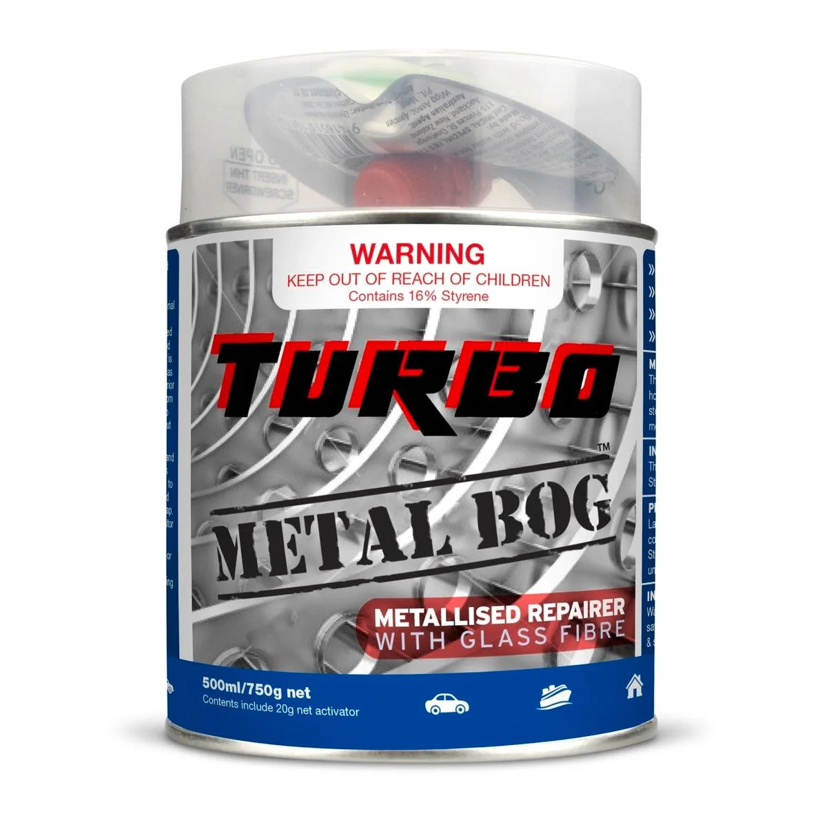 Turbo Metal Builders Bog - 500ml - Unsaturated Polyester - Rust Inhibitor