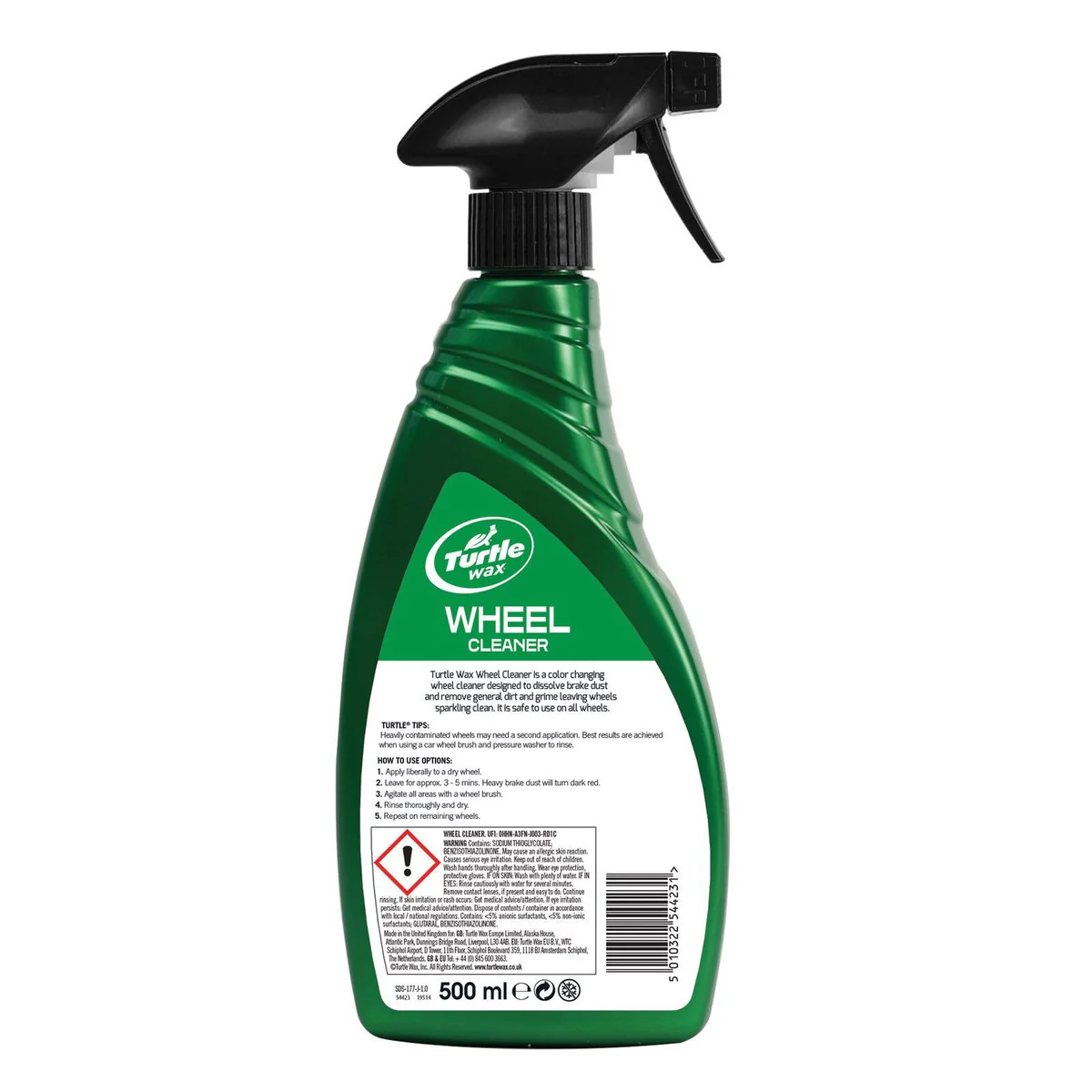 Turtle Wax Wheel Cleaner - 500ml - Colour Changing - Removes Brake Dust - Image 2