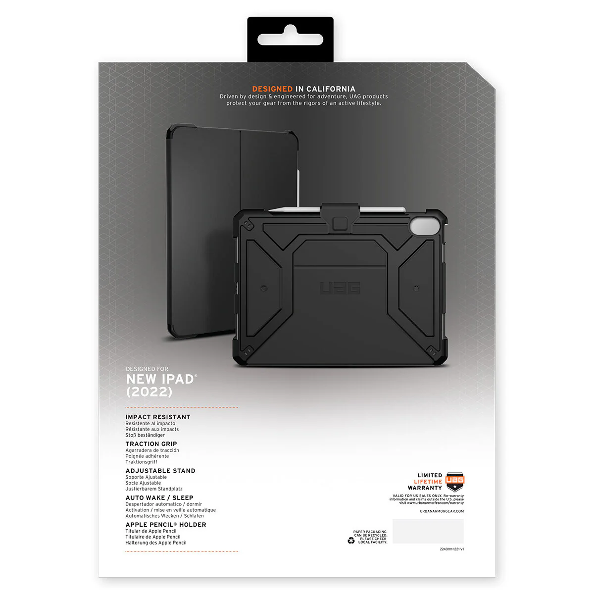UAG Metropolis SE iPad 10th Gen Folio Rugged Case Black Durable - Image 9