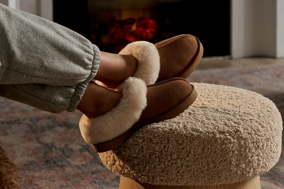 UGG Outback Fluffy Slip On Boot (Chestnut) - Image 6