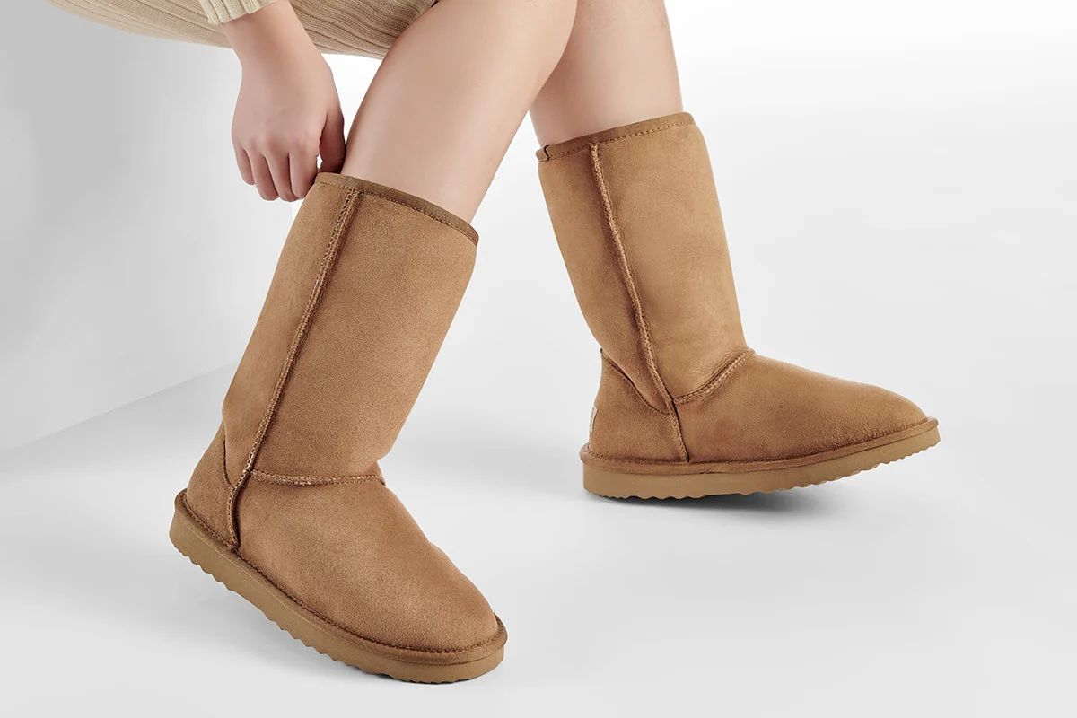 UGG Outback Premium Australian Sheepskin Long Classic Boot Chestnut - Image 6