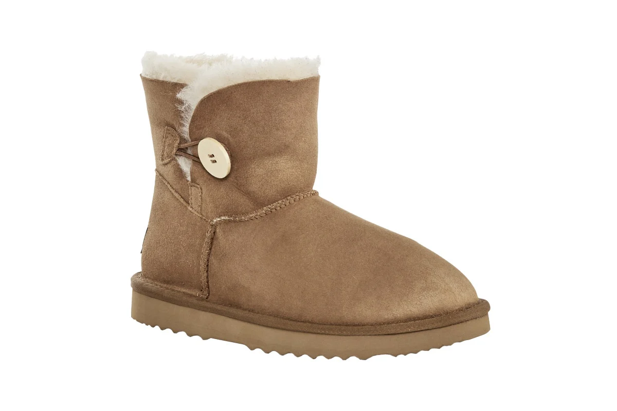 UGG Outback Premium Australian Sheepskin Short Button Boot Chestnut - Image 2