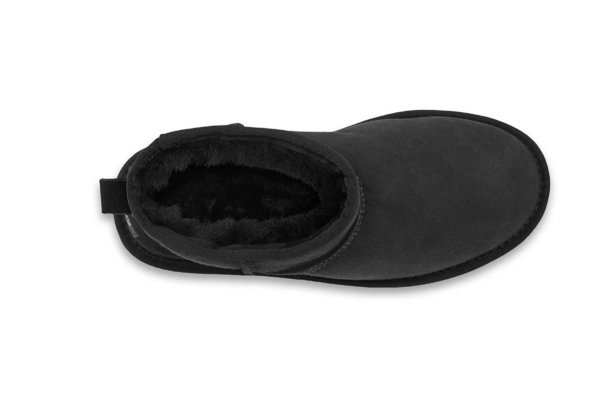 UGG Outback Premium Australian Sheepskin Ultra Mini Boot Black - Image 5