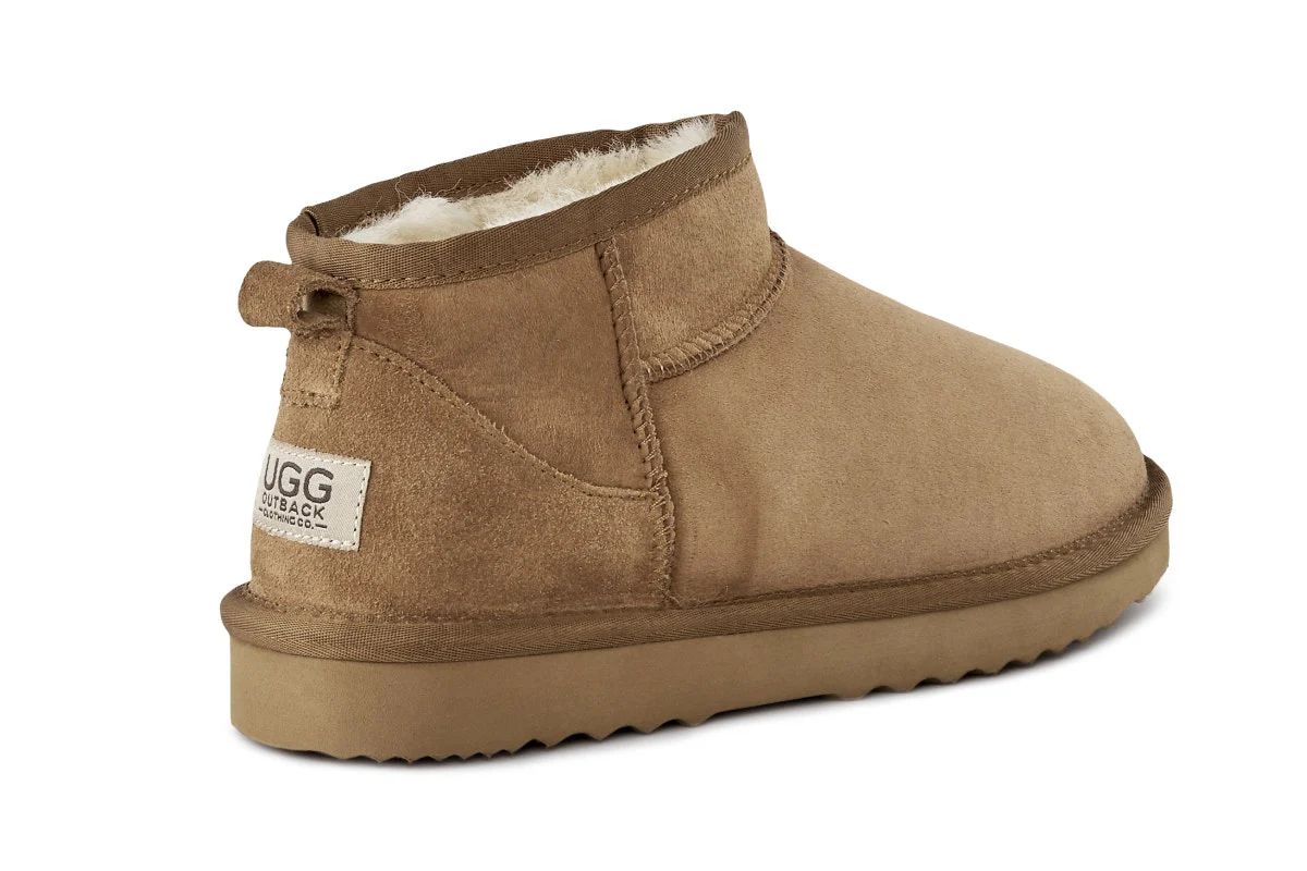 UGG Outback Premium Australian Sheepskin Ultra Mini Boot Chestnut - Image 4