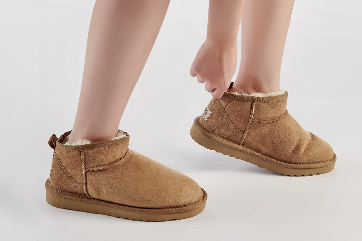 UGG Outback Premium Australian Sheepskin Ultra Mini Boot Chestnut - Image 6