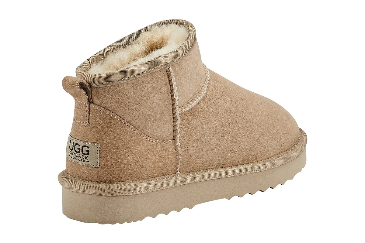 UGG Outback Premium Australian Sheepskin Ultra Mini Boot Sand - Image 4