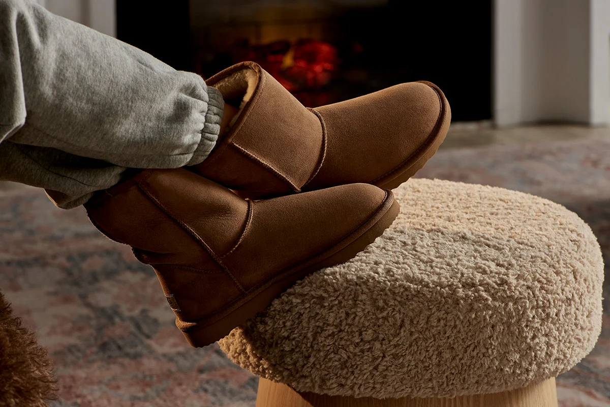 UGG Outback Premium Sheepskin Short Classic Boot Chestnut - Image 6