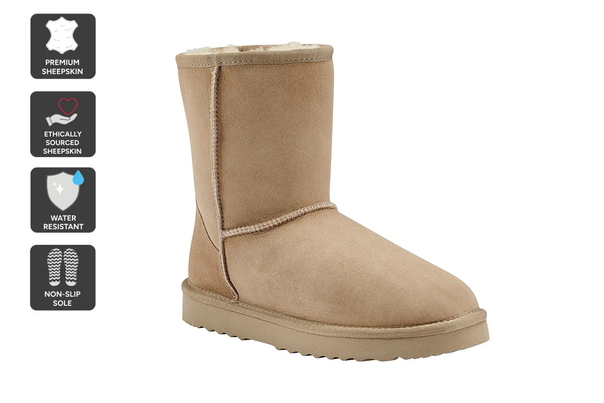 UGG Outback Premium Sheepskin Short Classic Boot Sand