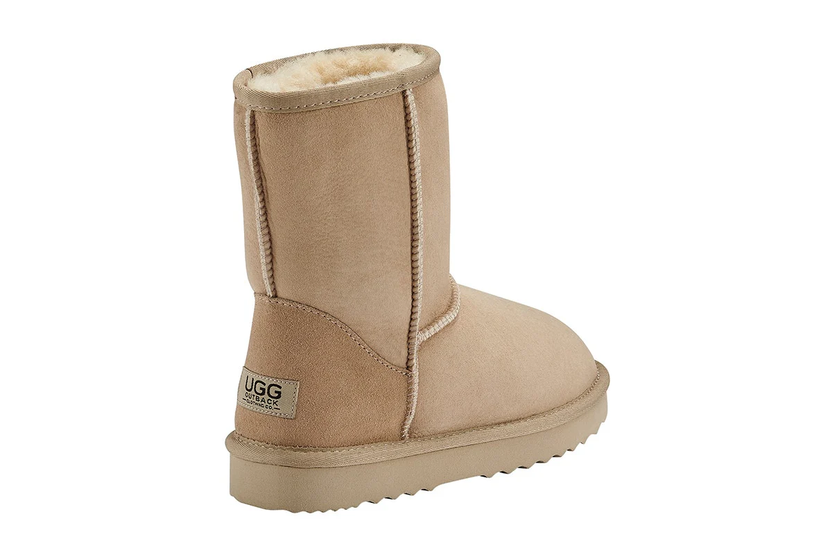 UGG Outback Premium Sheepskin Short Classic Boot Sand - Image 4