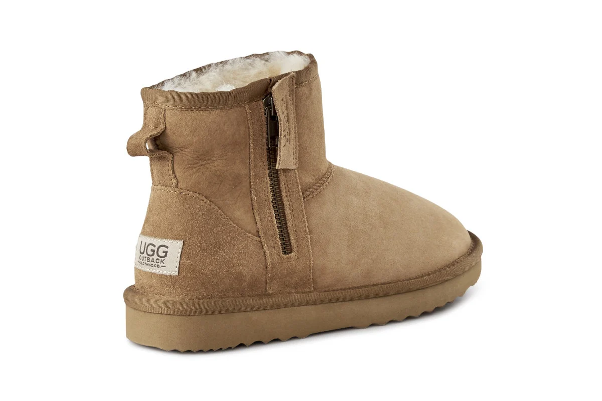 UGG Outback Premium Sheepskin Zip Classic Boot Chestnut - Image 4