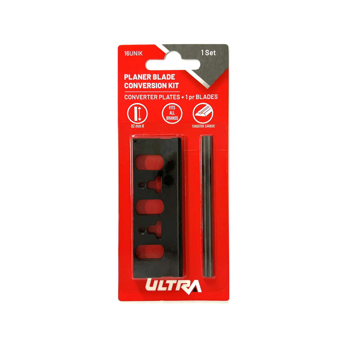 Ultra 82mm Uni Adapter Planer Blade - Tungsten Carbide - Black