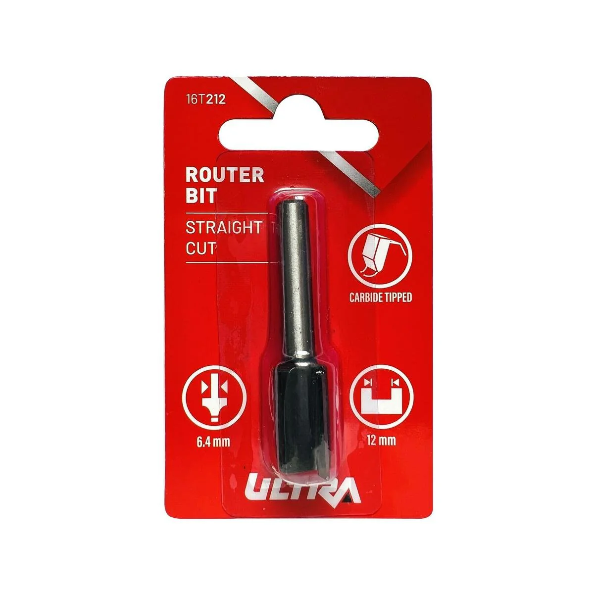 Ultra Router Bit - 12mm - Tungsten Carbide - Straight Cutter