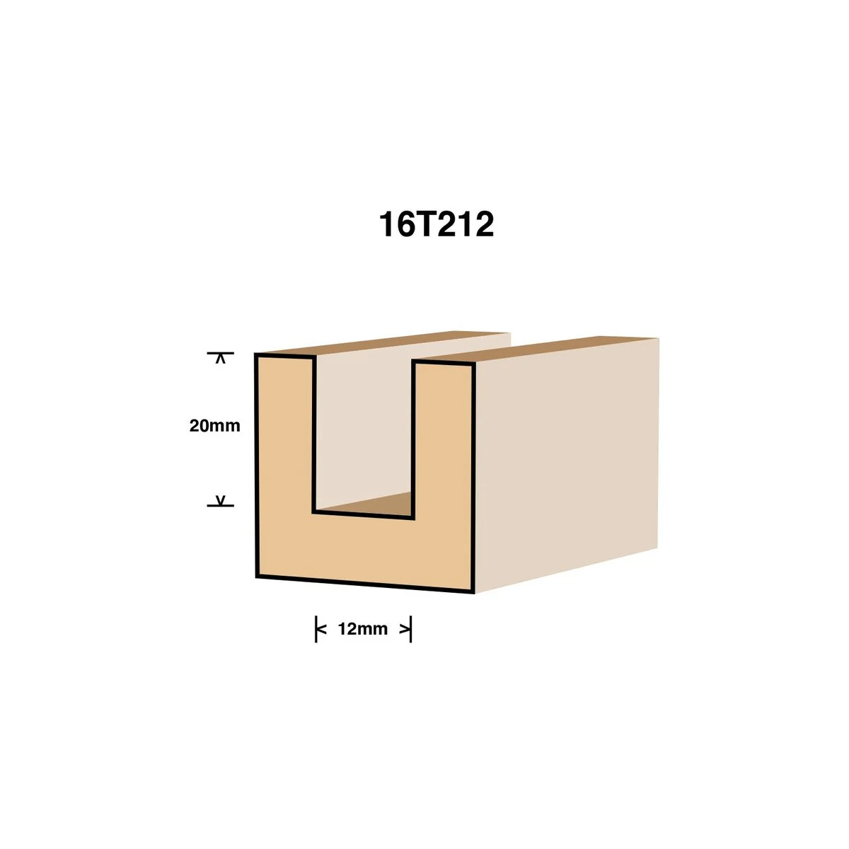 Ultra Router Bit - 12mm - Tungsten Carbide - Straight Cutter - Image 2