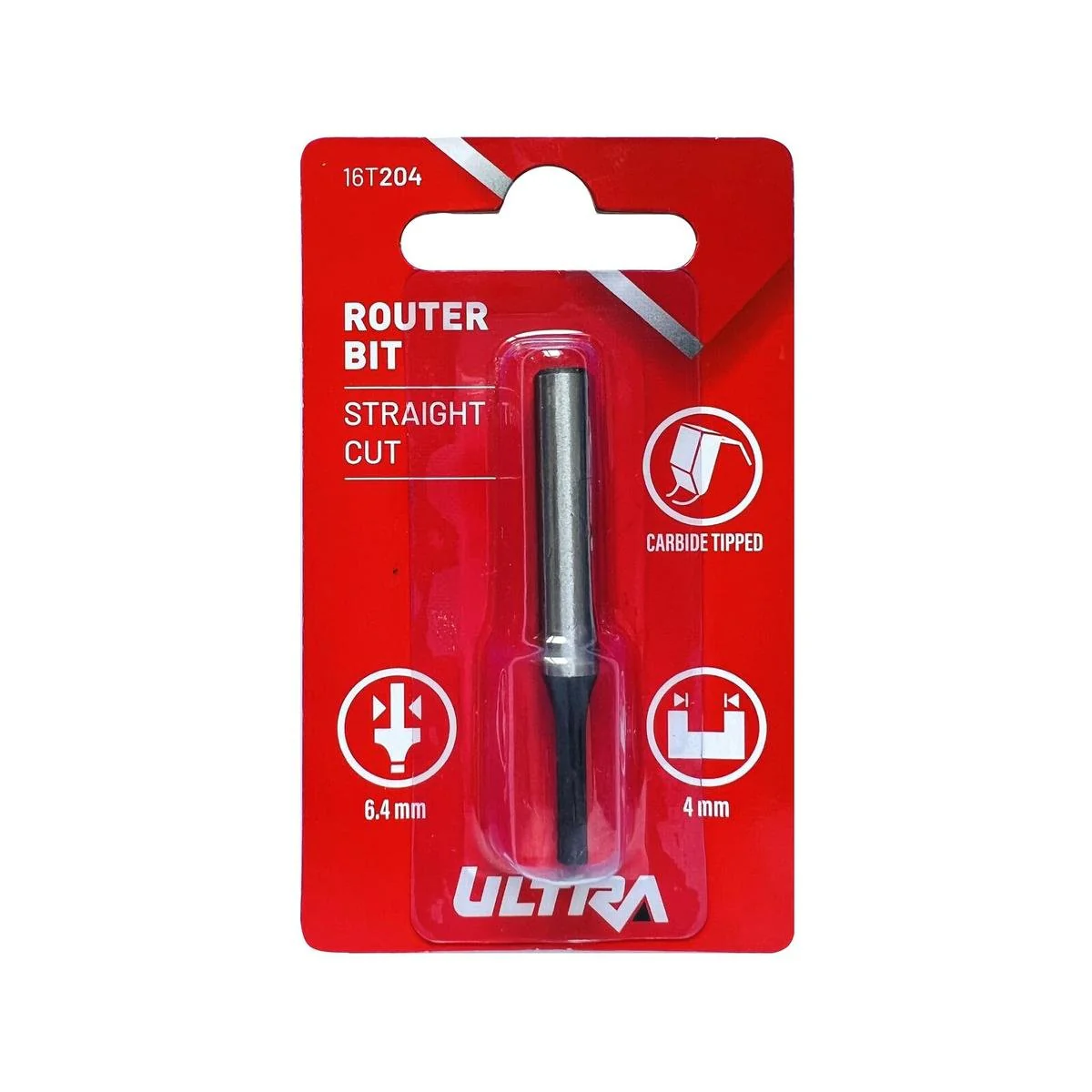 Ultra Router Bit - Straight 4mm - Tungsten Carbide - Durable