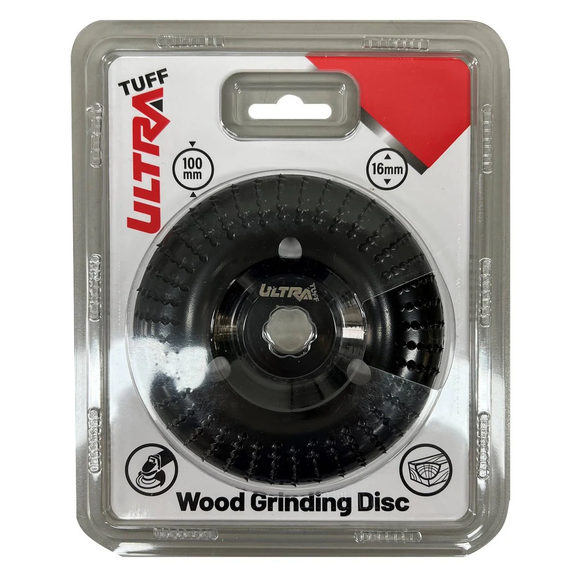 Ultra Tuff Wood Grinding Disc - 100mm - Black - Timber Removal