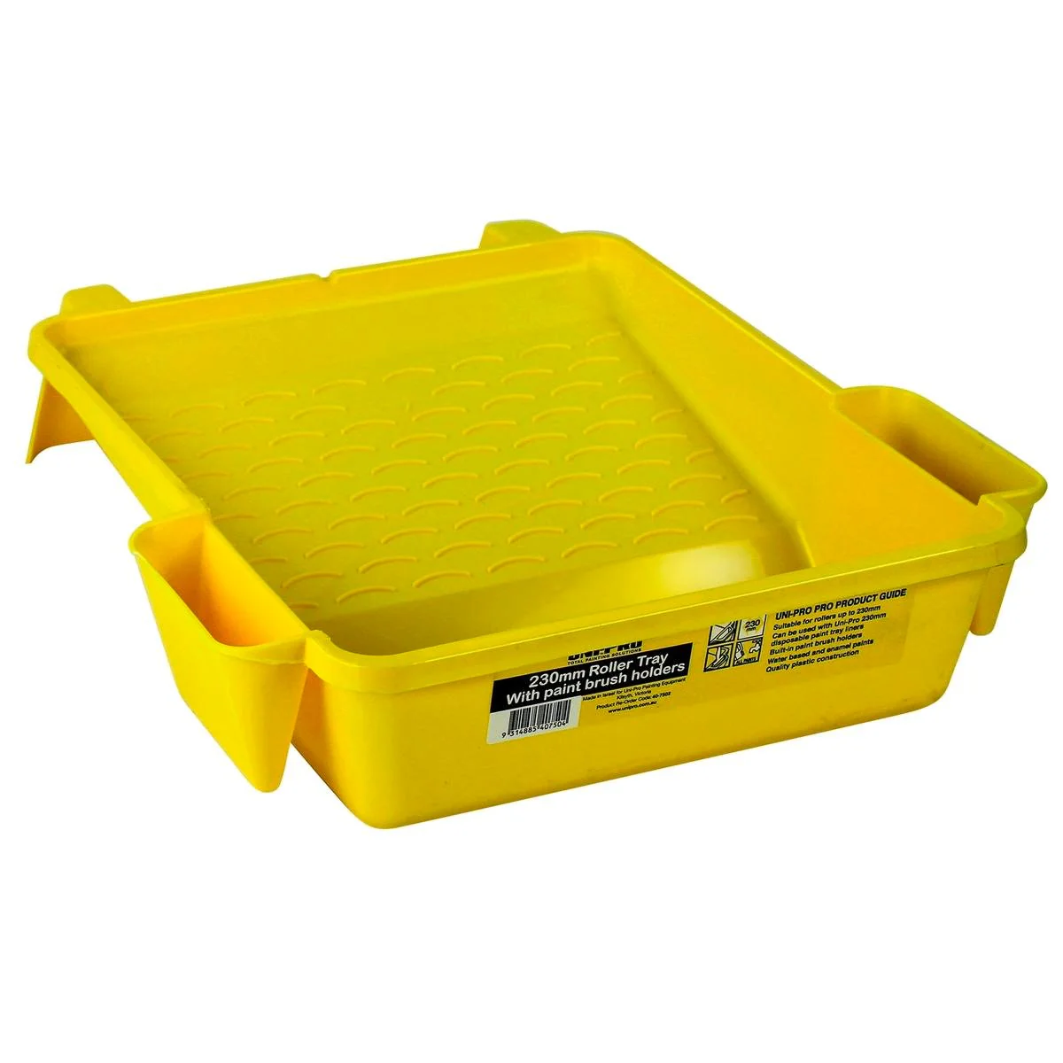 UNi-PRO 230mm Paint Tray - Plastic - Includes 2 Brush Holders - Stable