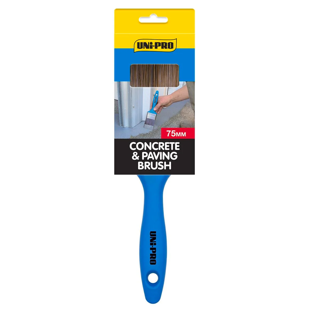 Uni Pro Concrete and Paving Brush - 75mm - Synthetic Filament - Solvent Resistant