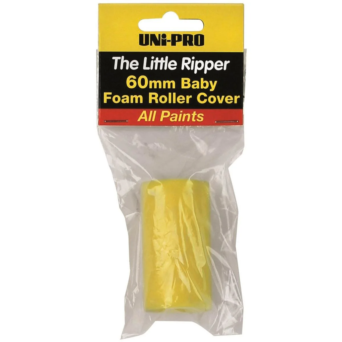 Uni Pro Foam Roller Cover 60mm Yellow Foam Ideal For Small Projects