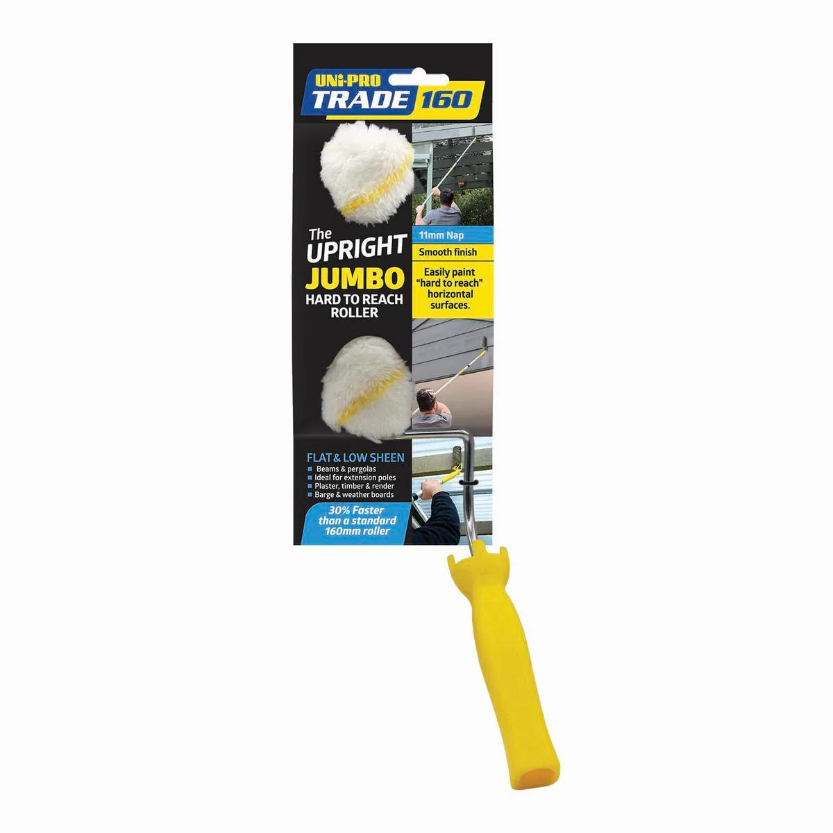 Uni Pro Jumbo Upright Mini Roller - 160mm x 11mm - Fabric - Trade Quality