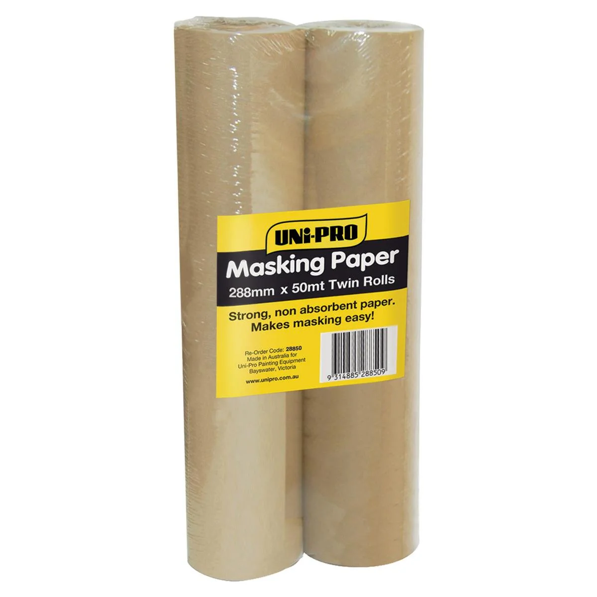 Uni Pro Masking Paper Twin Pack 288mm x 50m Strong Non-absorbent