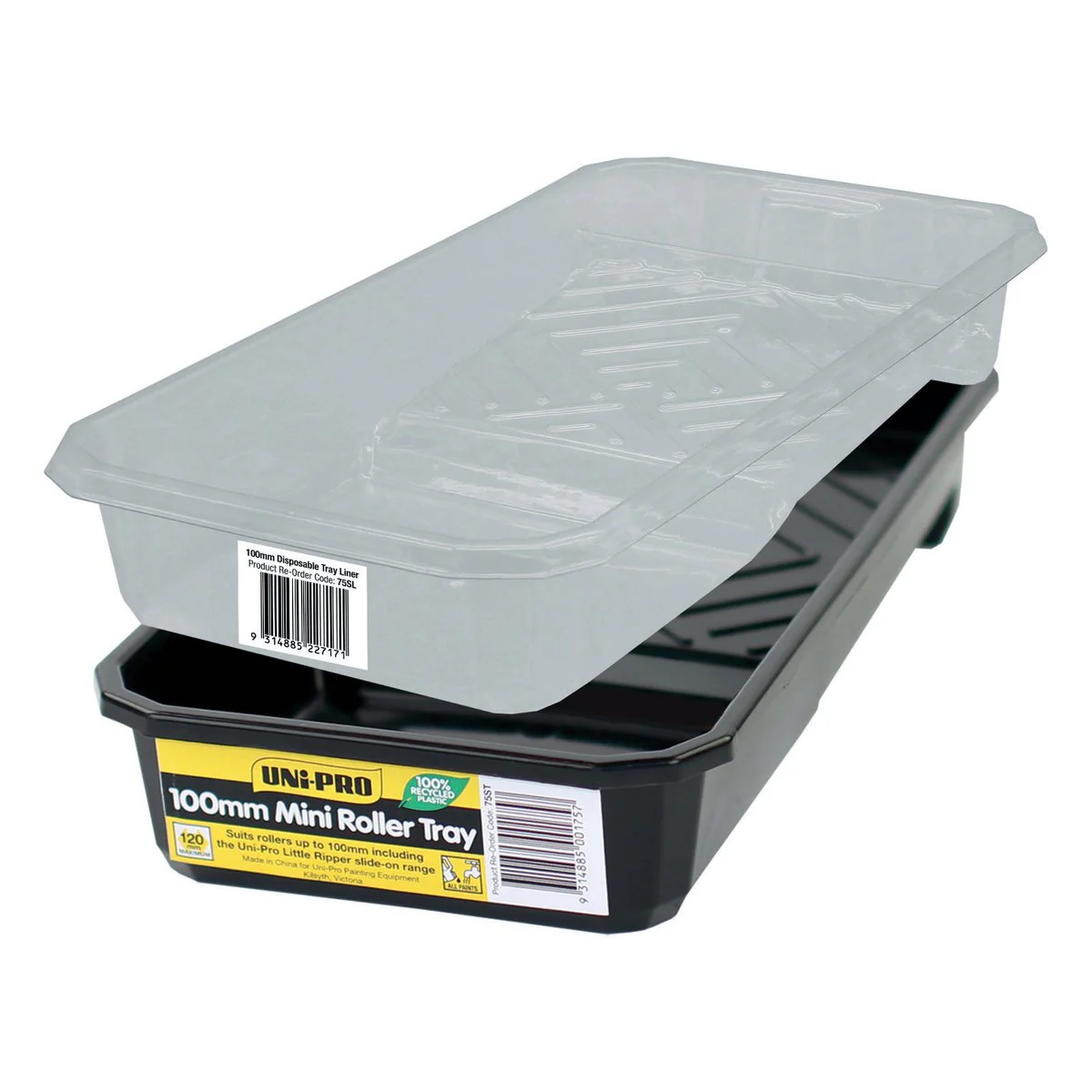 Uni Pro 100mm Paint Tray Liner - 100mm - Clear - Disposable - 75SL - Image 2